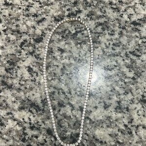 Elegant Gold and CZ Tennis Necklace
